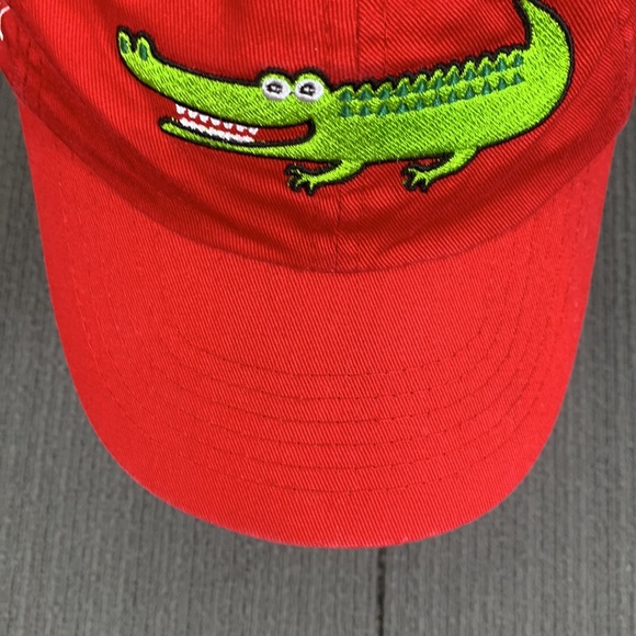Punta Gorda FL Alligator Baseball Hat Kids Adjustable Red Strapback Cap - Picture 4 of 15